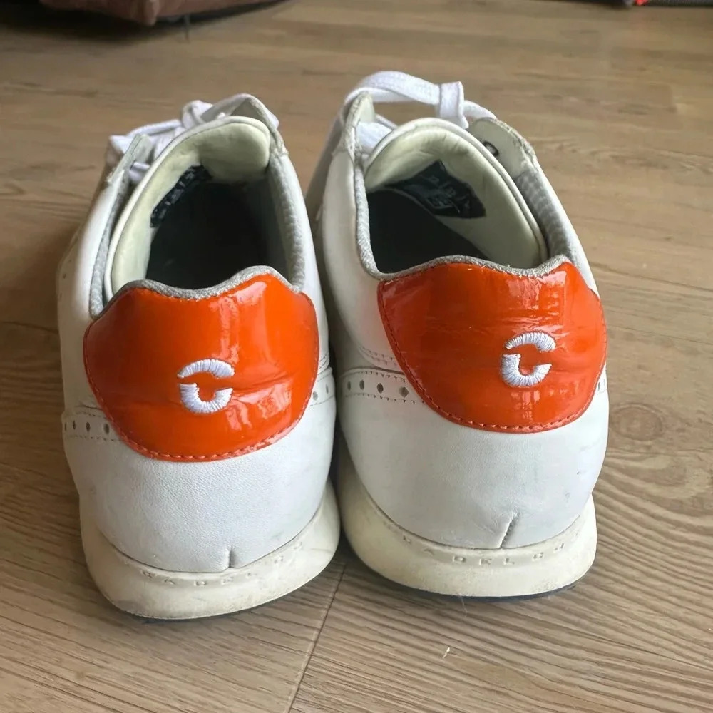 Duca Del Cosma La Spezia II - White/Orange size 10 golf shoe men’s - Picture 6 of 7
